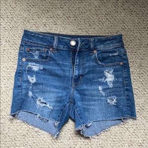 American Eagle ripped denim shorts